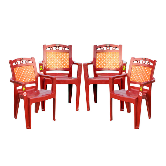 Majesty Plastic Chair Set of 4- Luxurious Seating