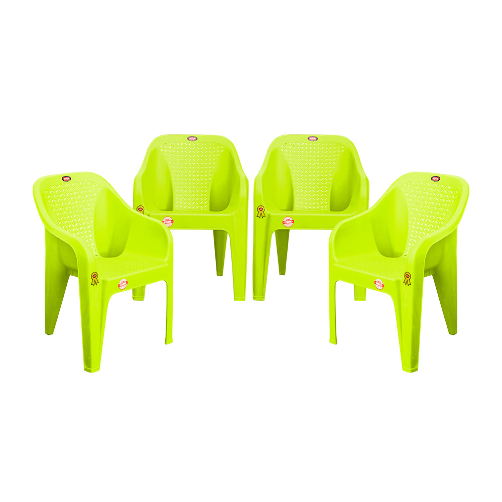 Roomy Plastic Chair Set of 4
