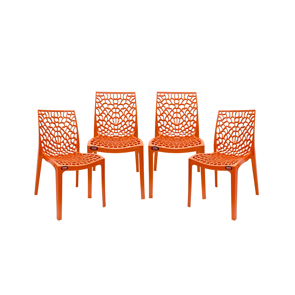 Spiro Plastic Chair Set of 4 - Armless Chair