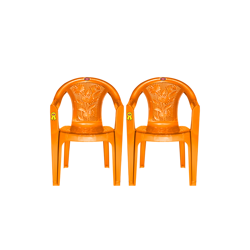 New Flora Plastic Chair Set of 2 - Outdoor Chair