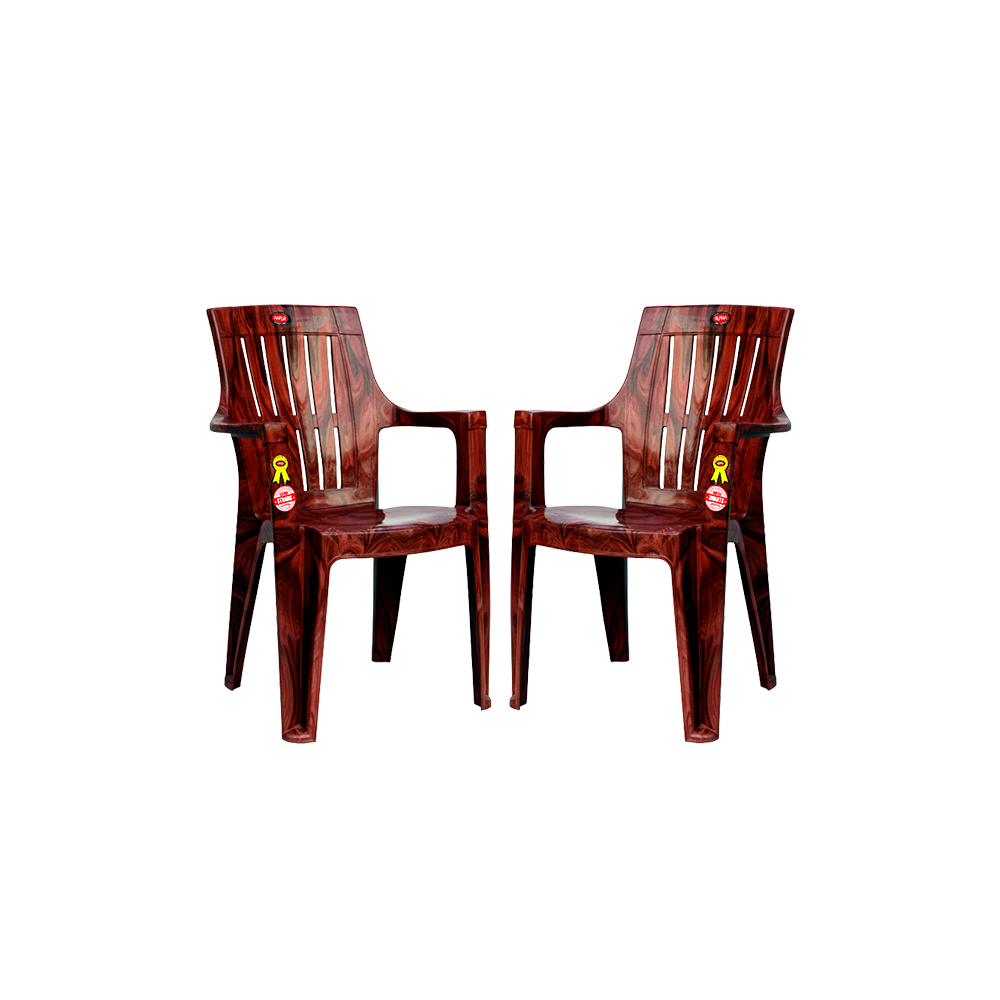 Cane Plastic Chair Set of 2 - Outdoor Chair