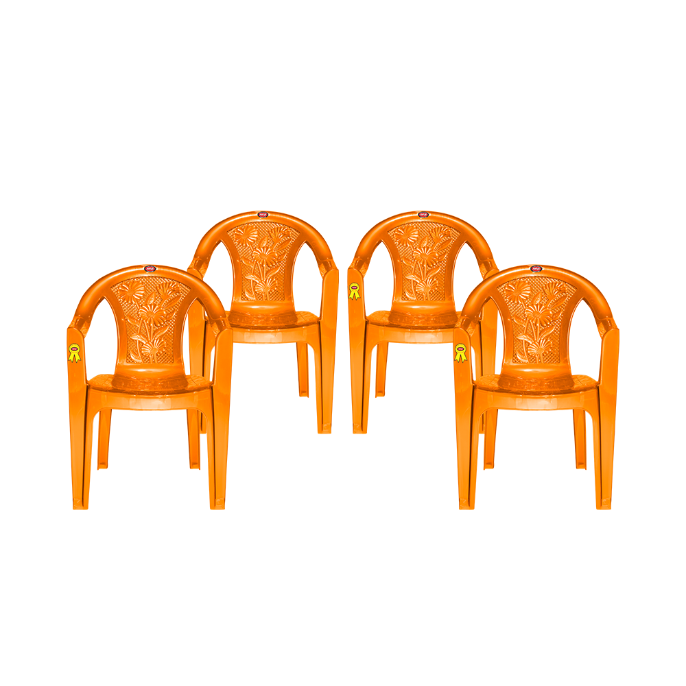 New Flora Plastic Chair Set of 4 - Outdoor Chair