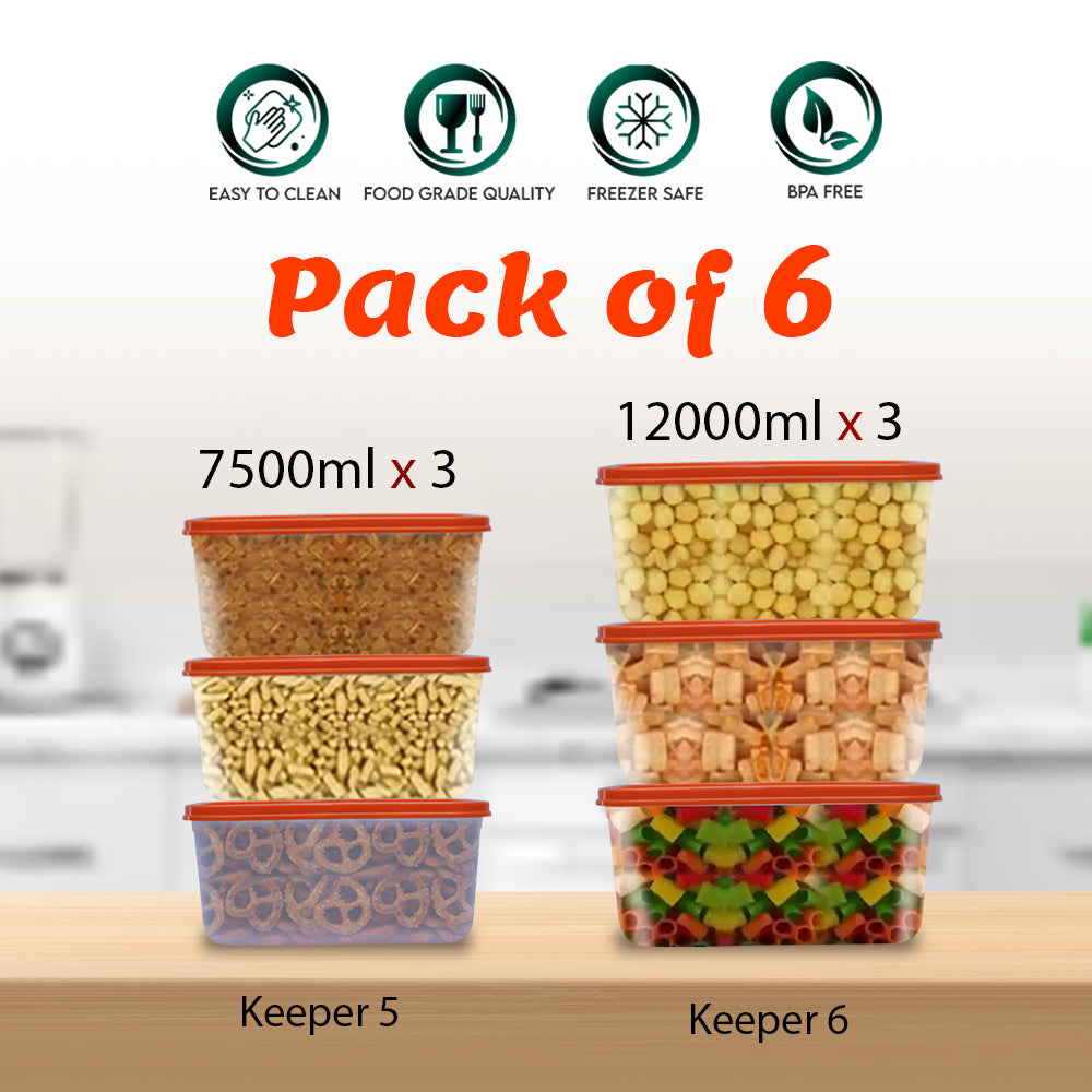 Keeper Container Sizes 5 & 6 - (Pack of 6)