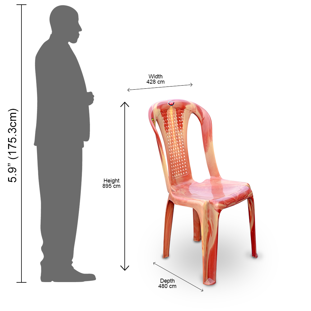 Designer Plastic Table & Chair Set – 4 Chairs + 1 Table