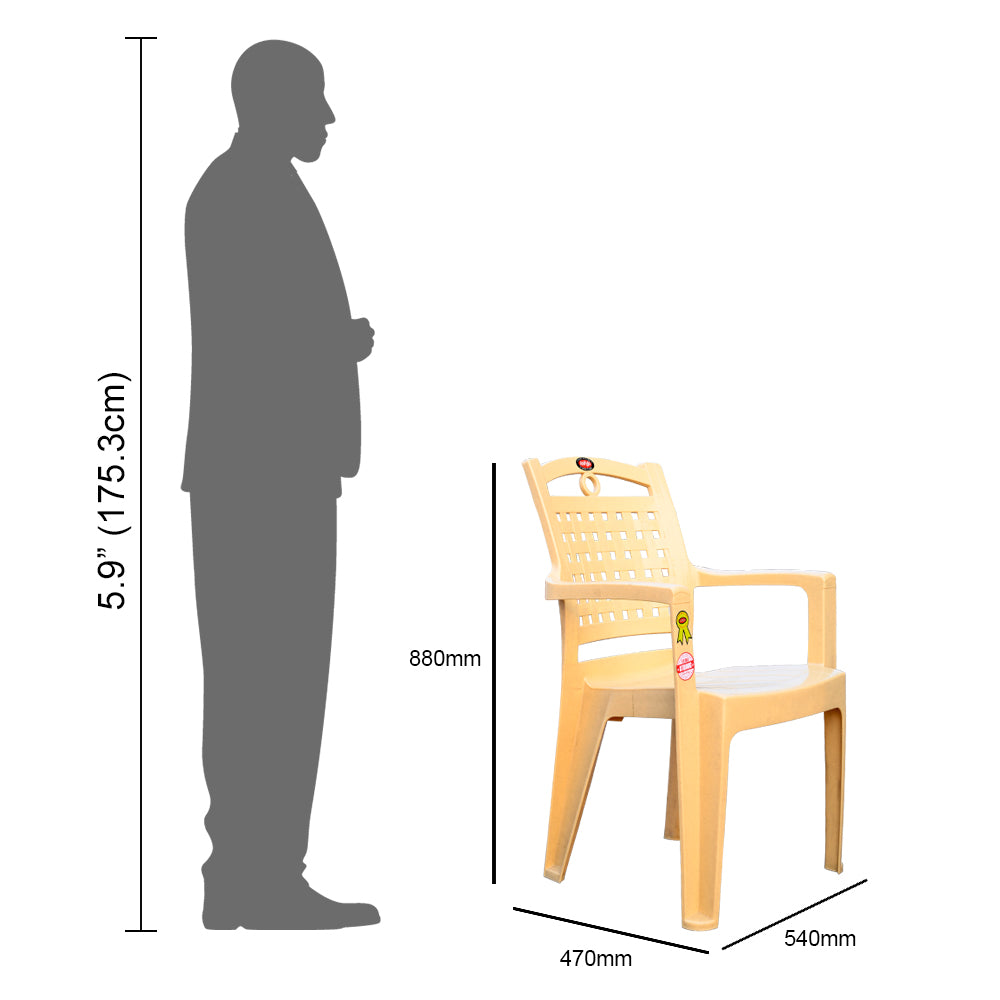 Comfy Plastic Chair Set of 2 - Ergonomic Chair