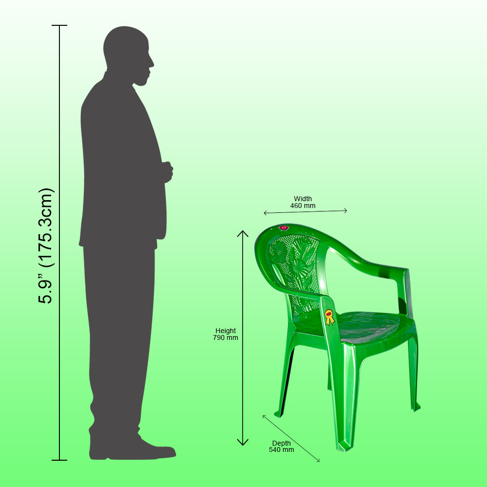 New Flora Plastic Chair Set of 2 - Outdoor Chair