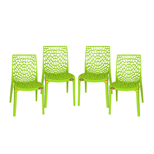 Spiro Plastic Chair Set of 4 - Armless Chair