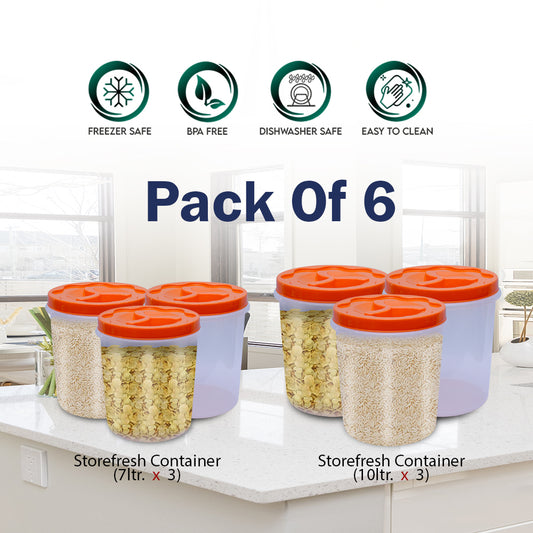 Storefresh Container Sizes 7 & 10L - (Pack of 6)