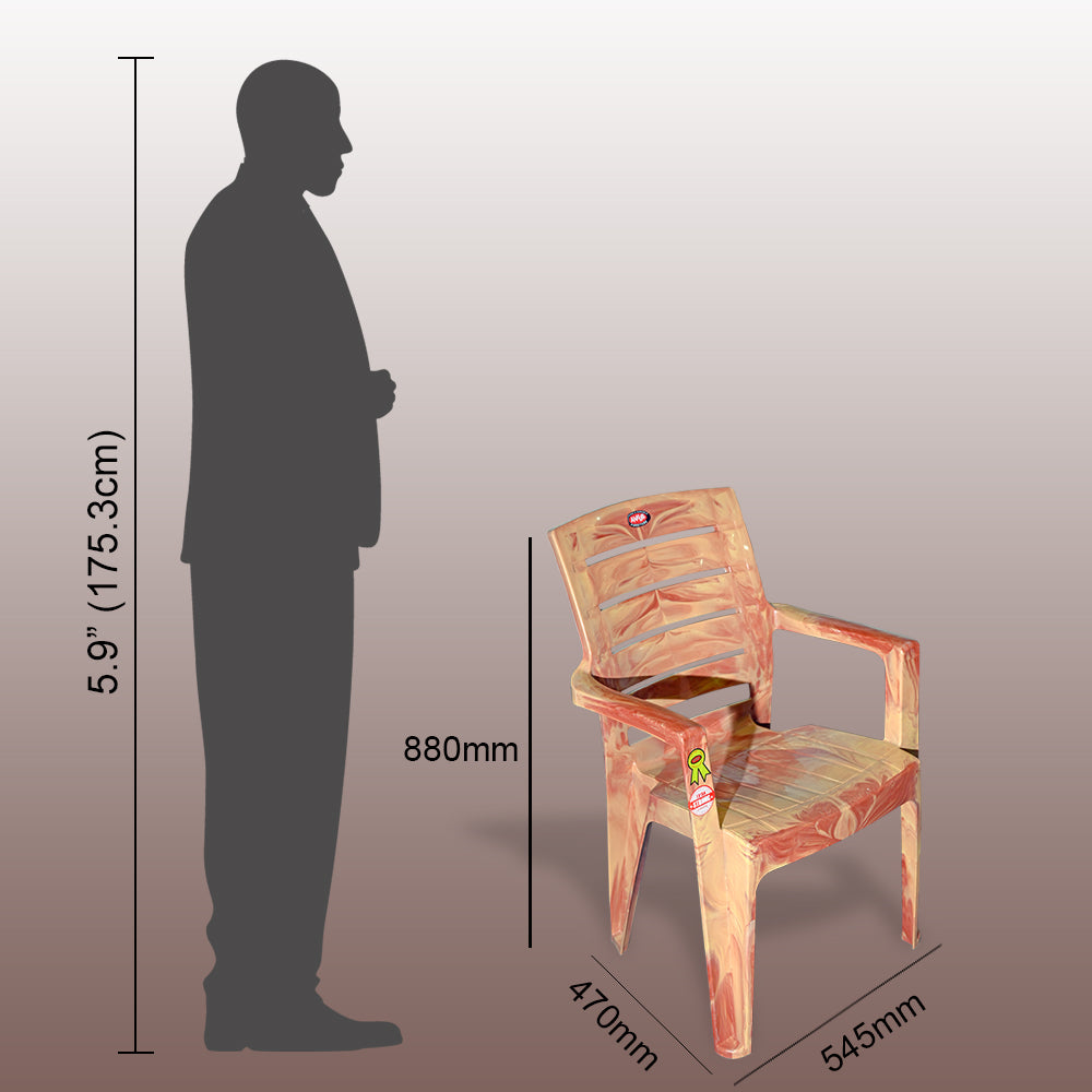 Striphy Plastic Chair Set of 2 - Office Chair