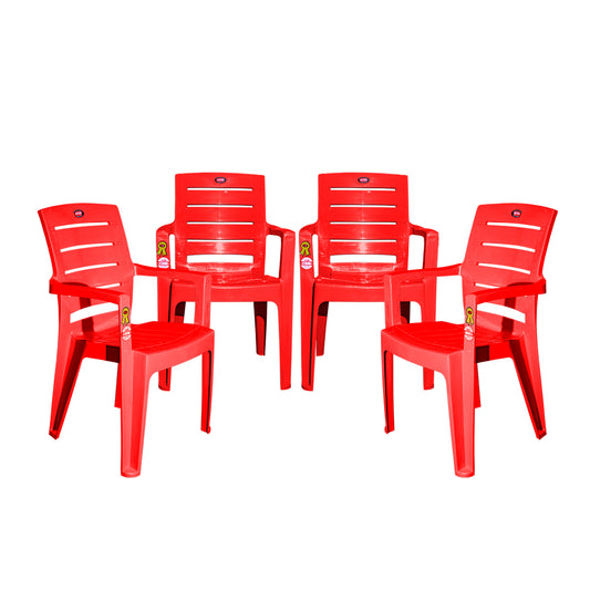 Striphy Plastic Chair Set of 4 - Office Chair