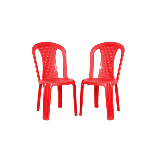 Topaz Plastic Chair Set of 2 - Armless Chair