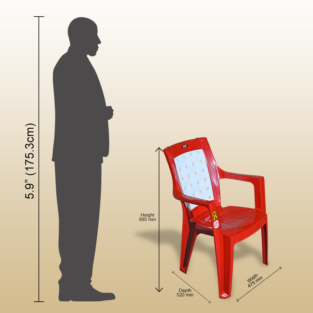 Waven Modern Chair Plastic Chair Set of 4