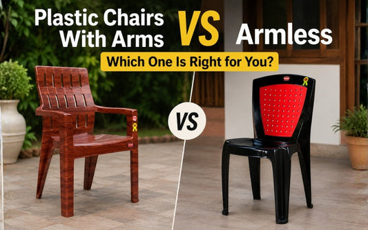 Plastic chairs with arms vs armless plastic chairs