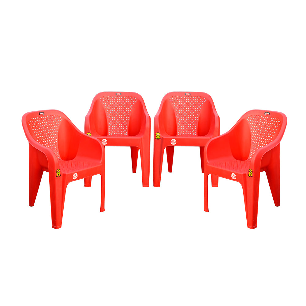 Roomy Plastic Chair Set of 4