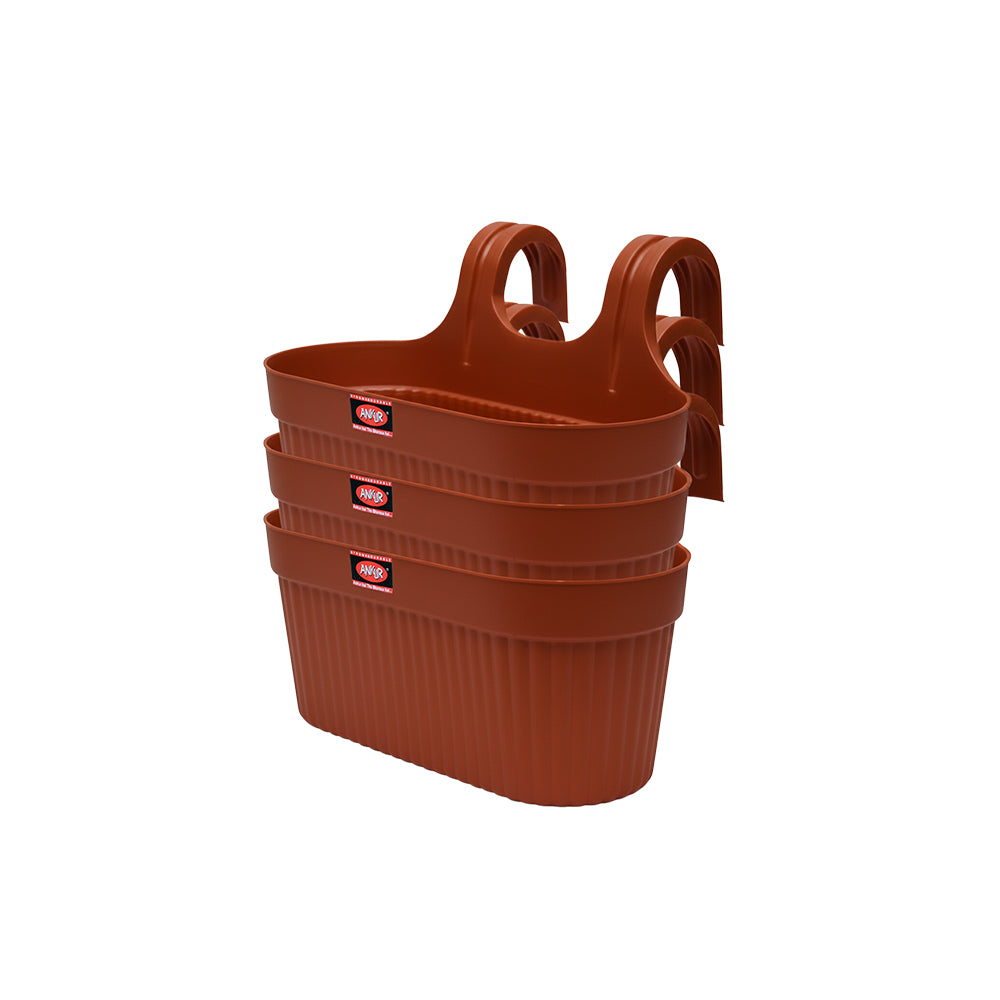 Vessel Dual-Hook Wall Hanging Planter (Set of 3)