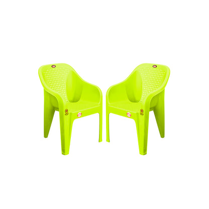 Roomy Plastic Chair Set of 2 - Versatile Seating