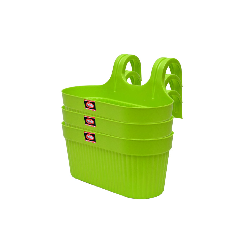 hook plastic wall planter Vessel Dual-Hook Wall Hanging Planter (Set of 3) – Ankurwares