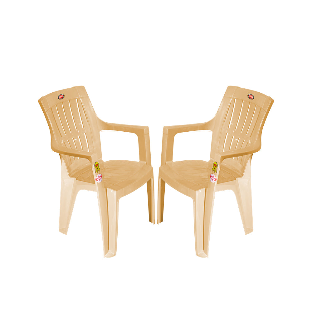 Cane Plastic Chair Set of 2 - Outdoor Chair