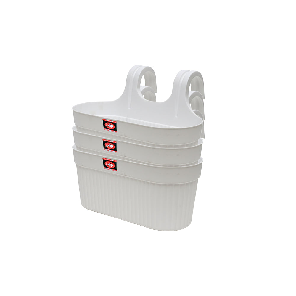 hook plastic wall planter Vessel Dual-Hook Wall Hanging Planter (Set of 3) – Ankurwares