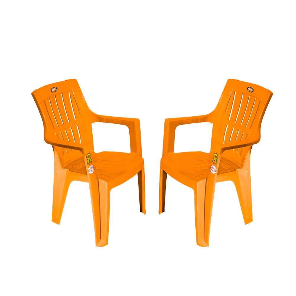 Cane Plastic Chair Set of 2 - Outdoor Chair