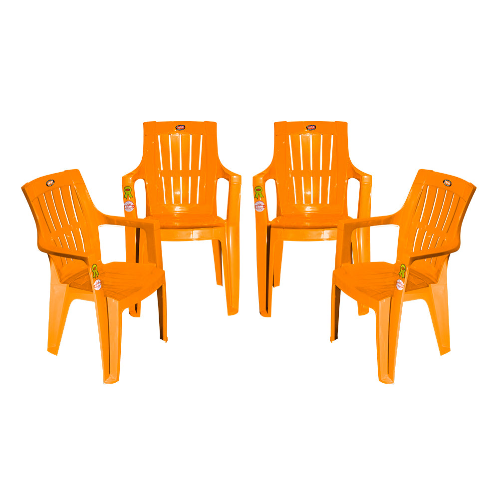 Cane Plastic Chair Set of 4 - Outdoor Chair