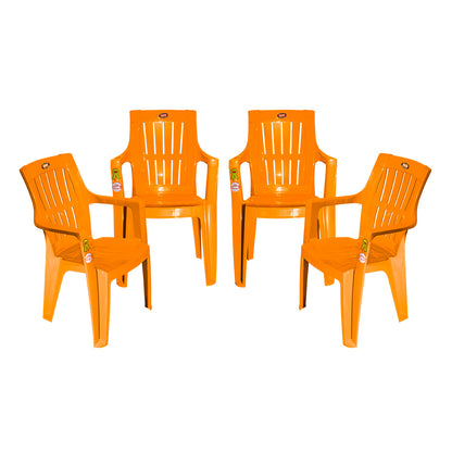 Cane Plastic Chair Set of 4 - Outdoor Chair