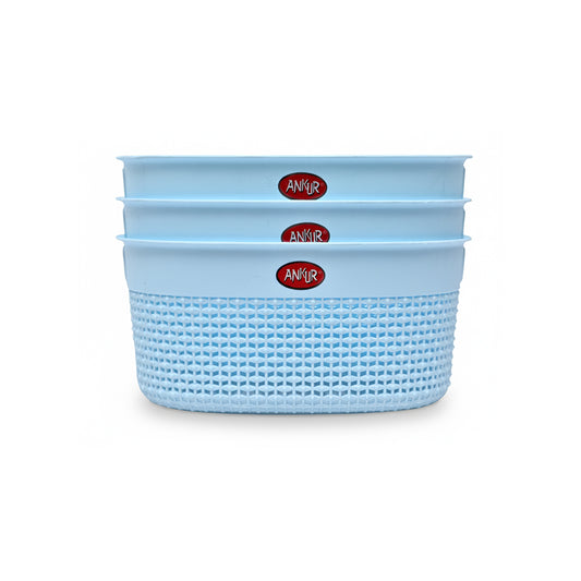 Vintage Multipurpose Storage Basket Set – Big (3 Pcs)