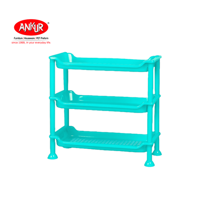Ankur Decora Plastic Shelf Rack - Stylish Kitchen & Bathroom Organizer