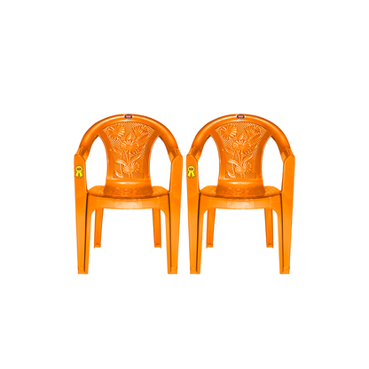 New Flora Plastic Chair Set of 2 - Outdoor Chair