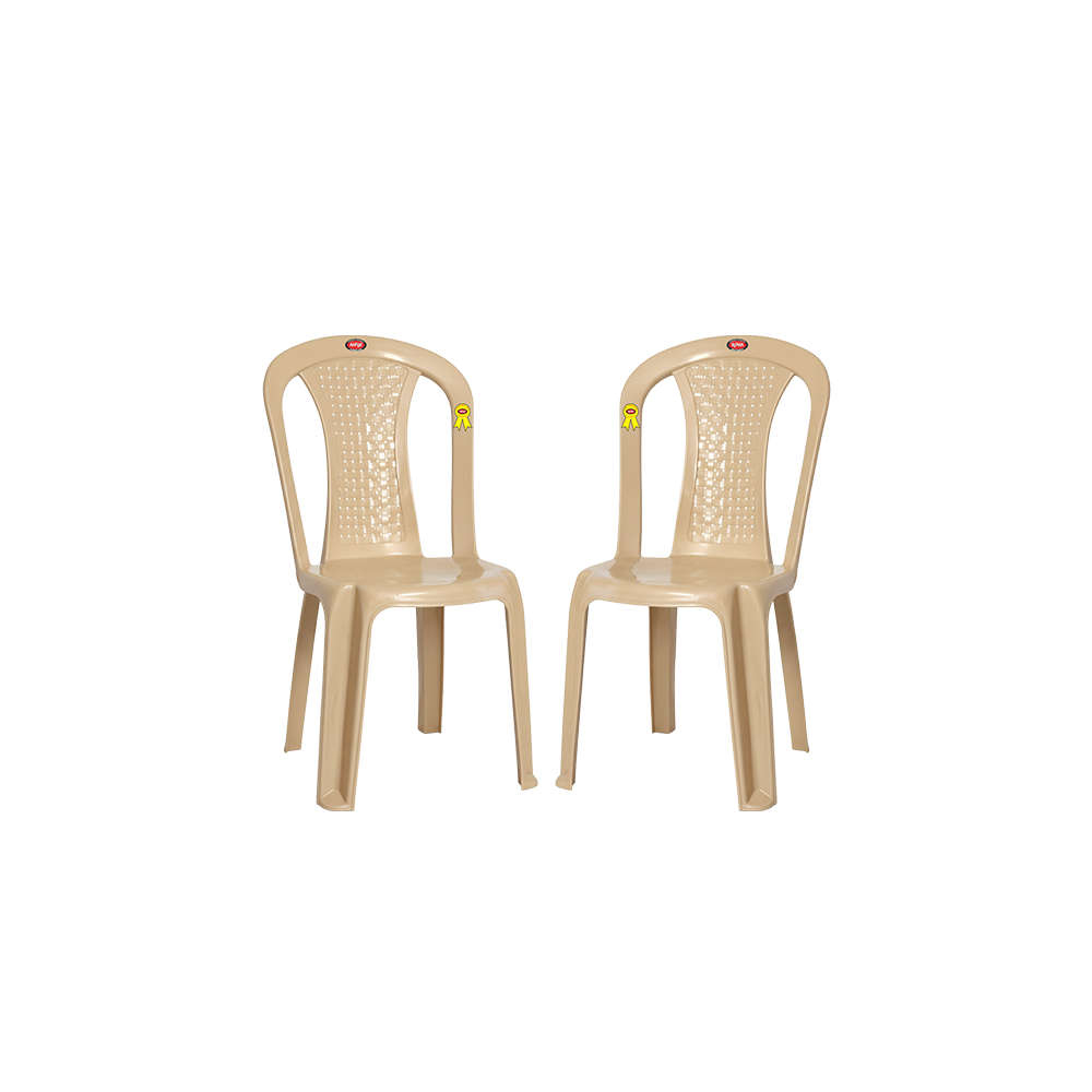 Topaz Plastic Chair Set of 2 - Armless Chair