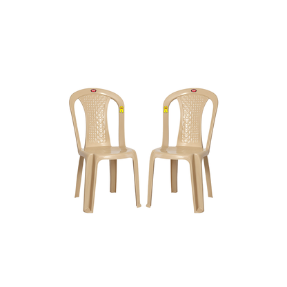Topaz Plastic Chair Set of 2 - Armless Chair