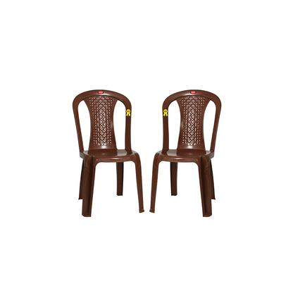 Topaz Plastic Chair Set of 2 - Armless Chair