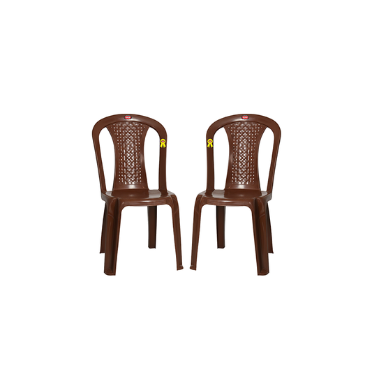 Topaz Plastic Chair Set of 2 - Armless Chair
