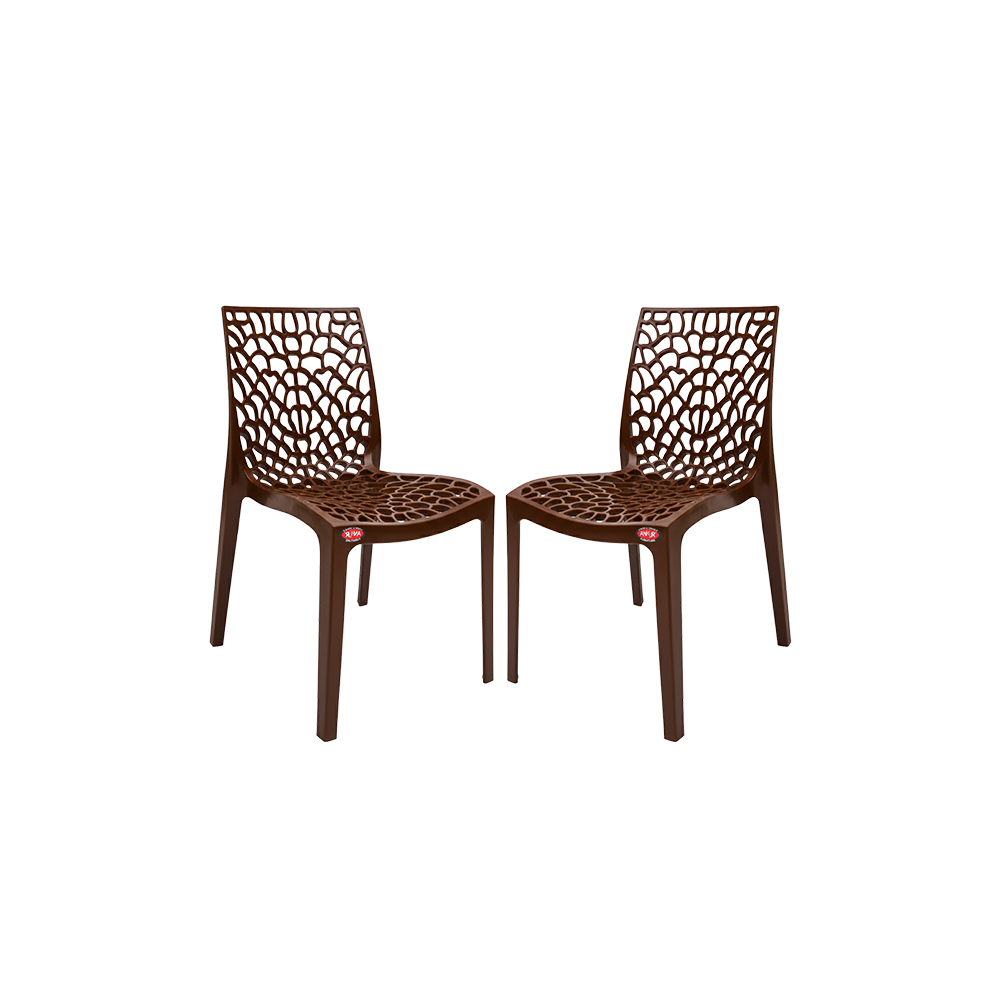 Spiro Modern Plastic Chair Set of 2
