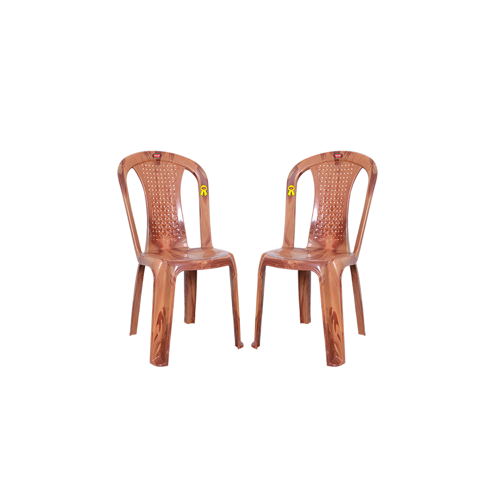 Topaz Plastic Chair Set of 2 - Armless Chair