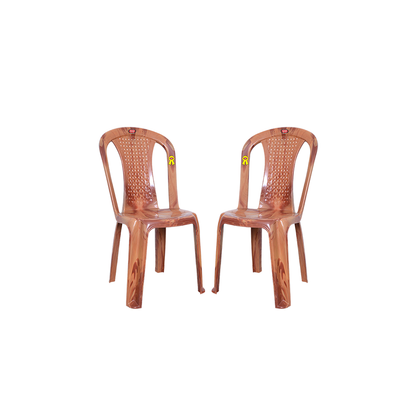Topaz Plastic Chair Set of 2 - Armless Chair