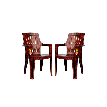 Cane Plastic Chair Set of 2 - Outdoor Chair