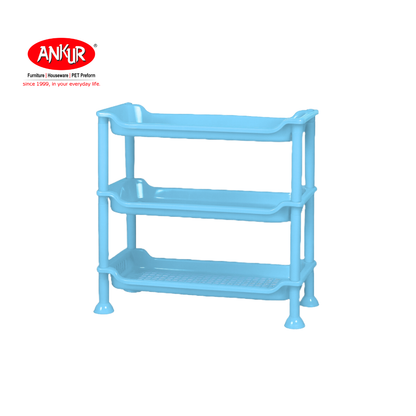 Ankur Decora Plastic Shelf Rack - Stylish Kitchen & Bathroom Organizer