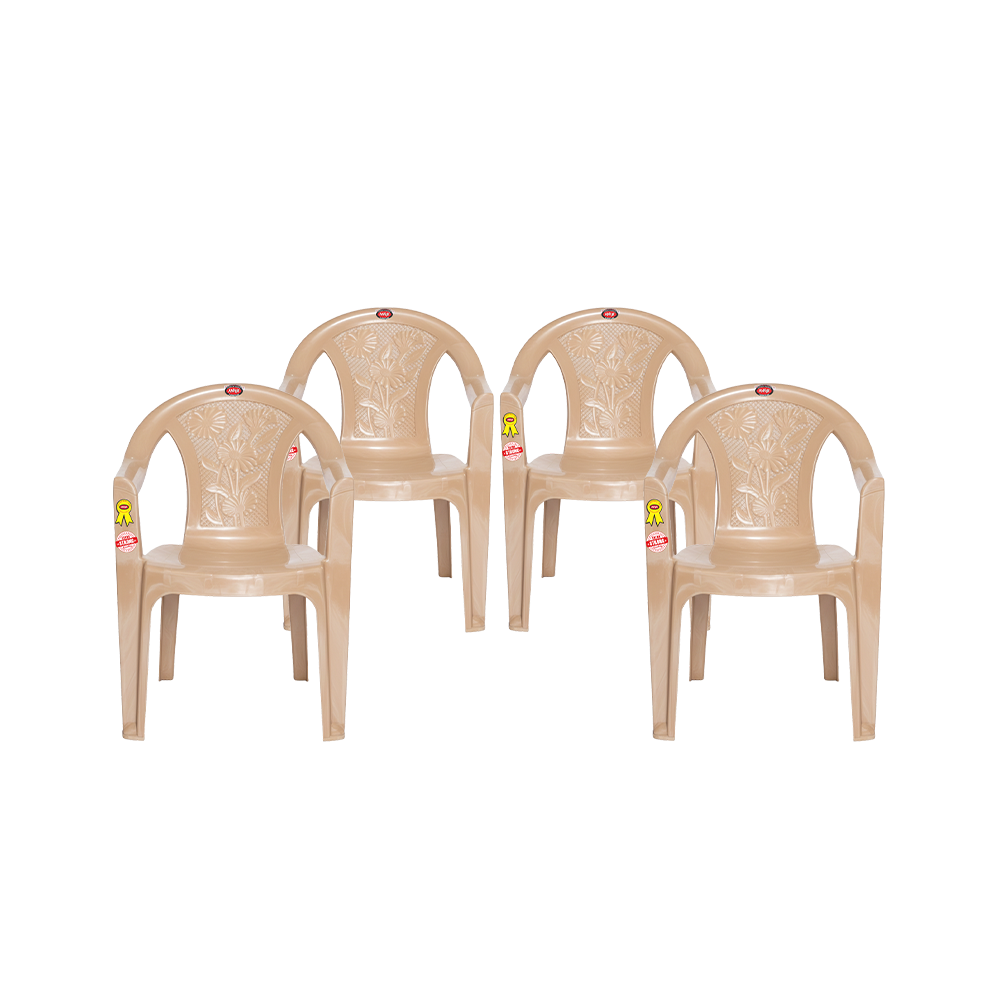 New Flora Plastic Chair Set of 4 - Outdoor Chair