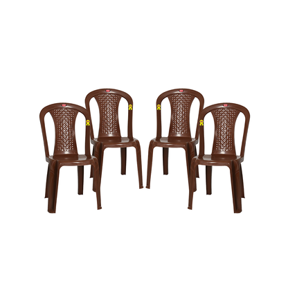 Topaz Plastic Chair Set of 4 - Compact Chair
