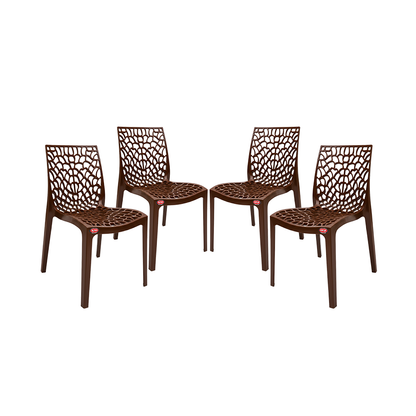 Spiro Plastic Chair Set of 4 - Armless Chair