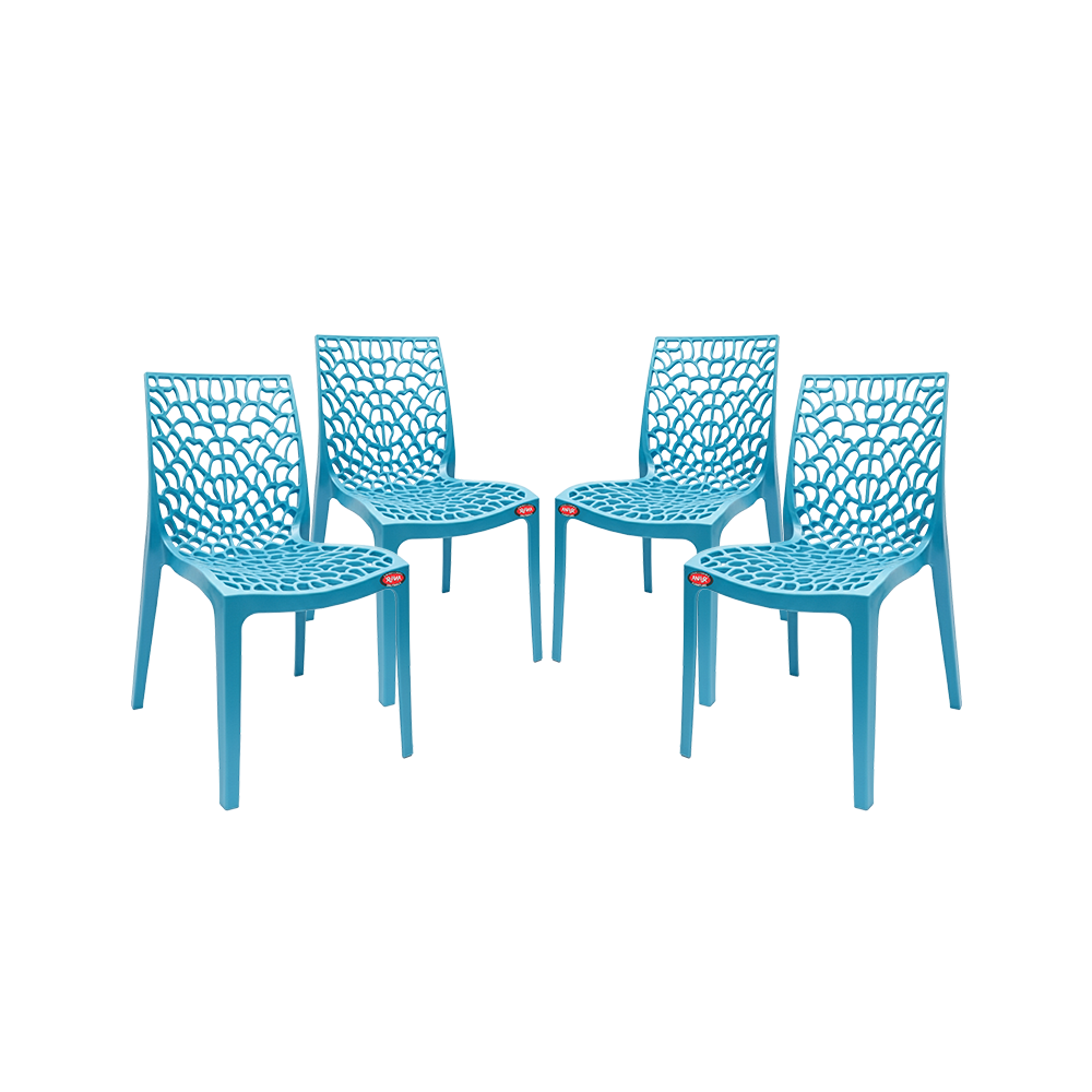 Spiro Plastic Chair Set of 4 - Armless Chair