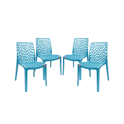 Spiro Plastic Chair Set of 4 - Armless Chair