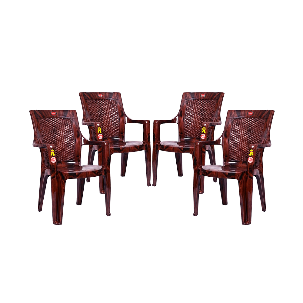 Wicker Plastic Chair Set of 4
