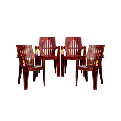 Cane Plastic Chair Set of 4 - Outdoor Chair