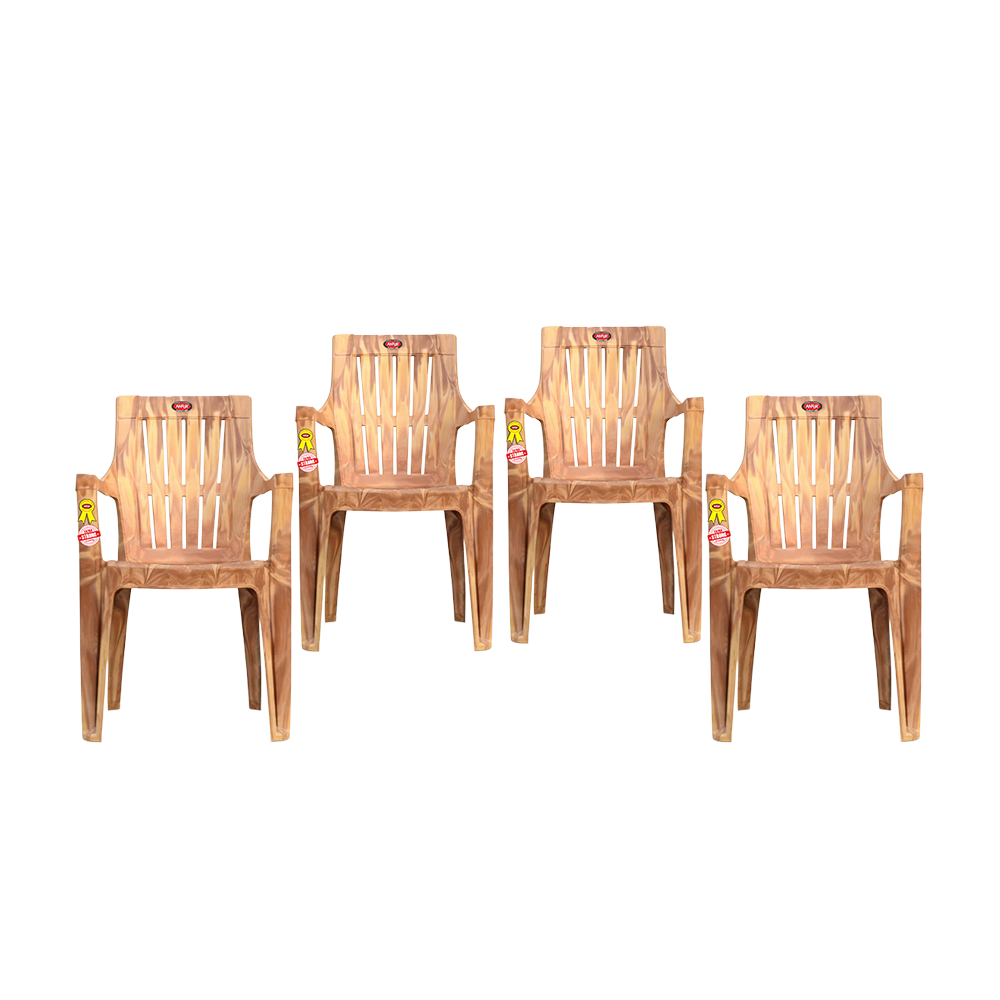 Cane Plastic Chair Set of 4 - Outdoor Chair