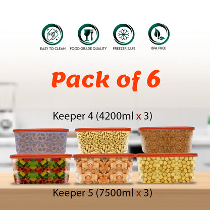 Keeper Container Sizes 4 & 5 - (Pack of 6)