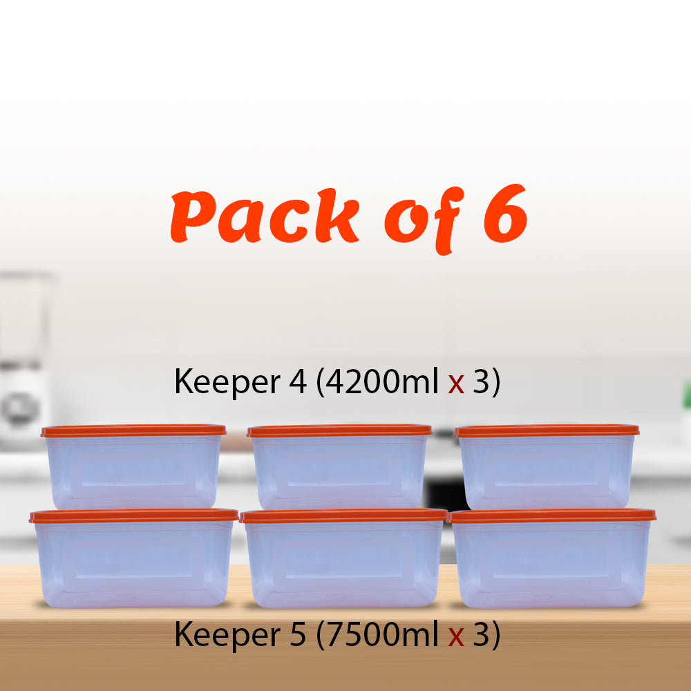 Keeper Container Sizes 4 & 5 - (Pack of 6)