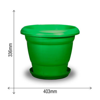 green plastic plant pot Ankur Plastic Garden Planter Pot (Set of 3) - Heavy Duty