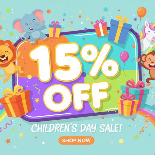 children day sale 15% off